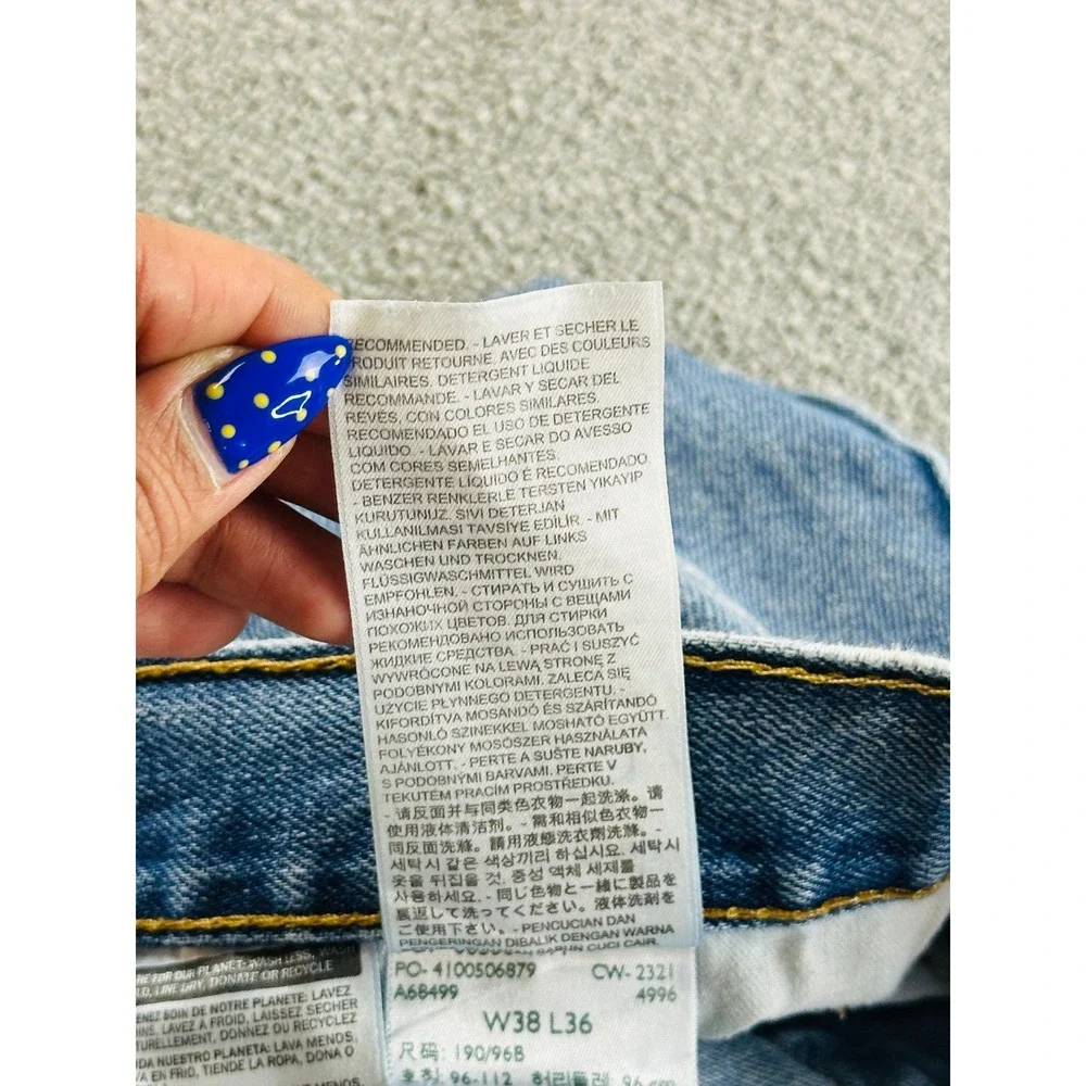Levi's 550‎ Jeans Mens W38 L36 Relaxed Fit Light Wash Blue Denim 100% Cotton